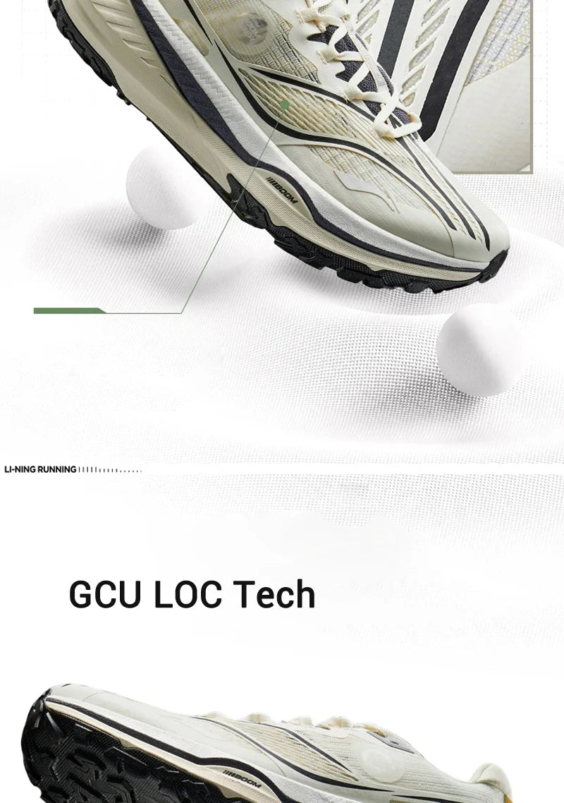 Li-Ning Men's DI LU V2 Trail Running Shoes Long Distance BOOM Cushion LiNing Wearable Anti-Slip Sneakers ARNV001