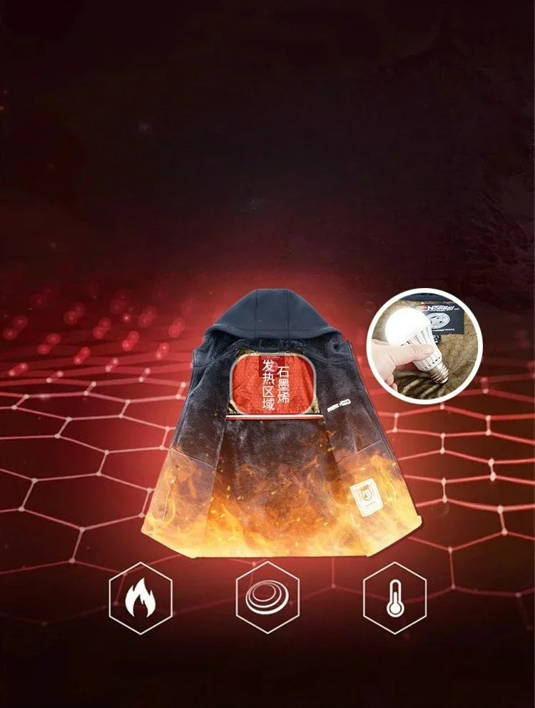 Men's Hooded Fleece Jacket – Warm Outdoor Layer