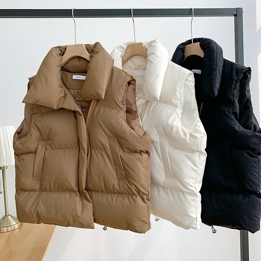 Quilted Cropped Puffer Vest