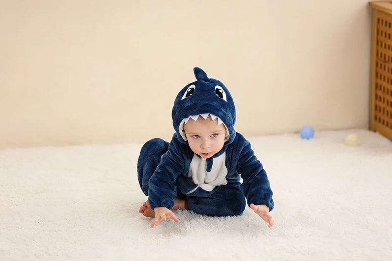Plush Hooded Baby Winter Romper
