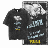 1984 Graphic Cotton Tee | Vintage Streetwear Men's T-Shirt