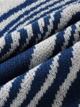 Men’s Contrast Maze Jacquard Crewneck Sweater