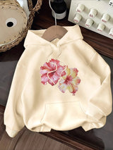 Vibrant Floral Round Neck Hoodie