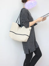 2024 Autumn Cotton And Linen Blend Material Tote Soft And Portable Shoulder Bags Women Casual Practical Bag
