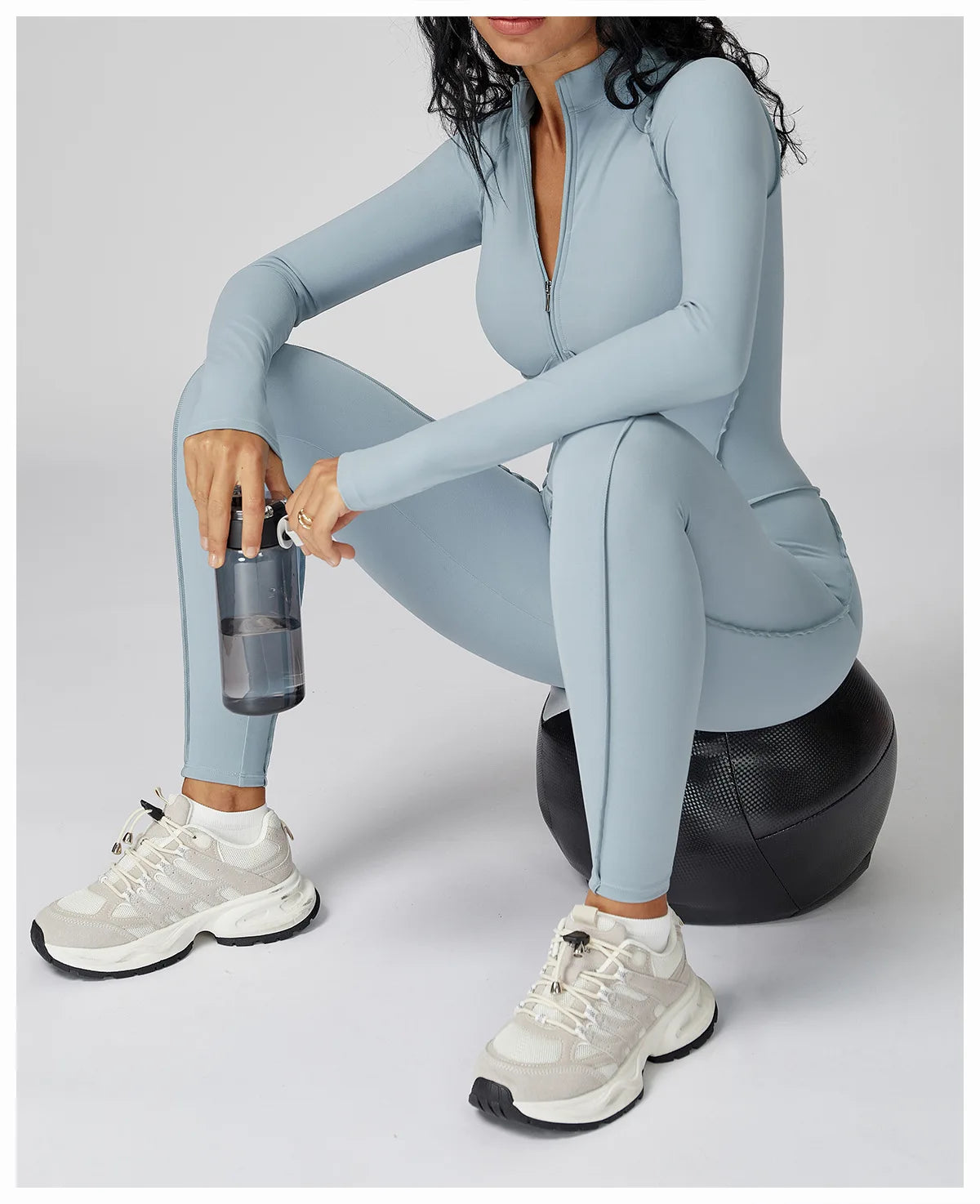 Long-Sleeved Performance Yoga Bodysuit