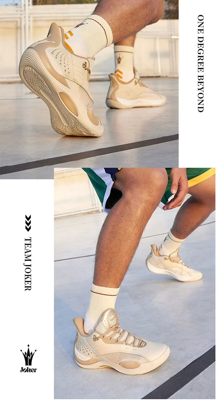 361 Degrees Team Joker Men Basketball Shoes Combat Rebound Anti-slip Wear-resistant CQT-QU!K Stable High-top Sneakers 572511105