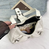 Y2K Retro Pleated Hobo Shoulder Bag for Women Hot Selling Maillard Style Underarm Bag Clutch Handbags for Travel Work Shopping