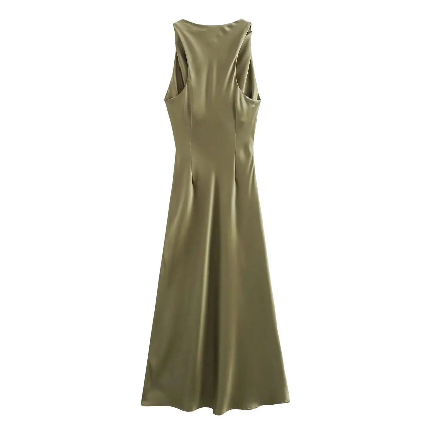 Elegant Satin Summer Slip Dress | Chic Evening Midi for Women