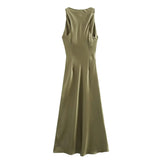 Elegant Satin Summer Slip Dress | Chic Evening Midi for Women