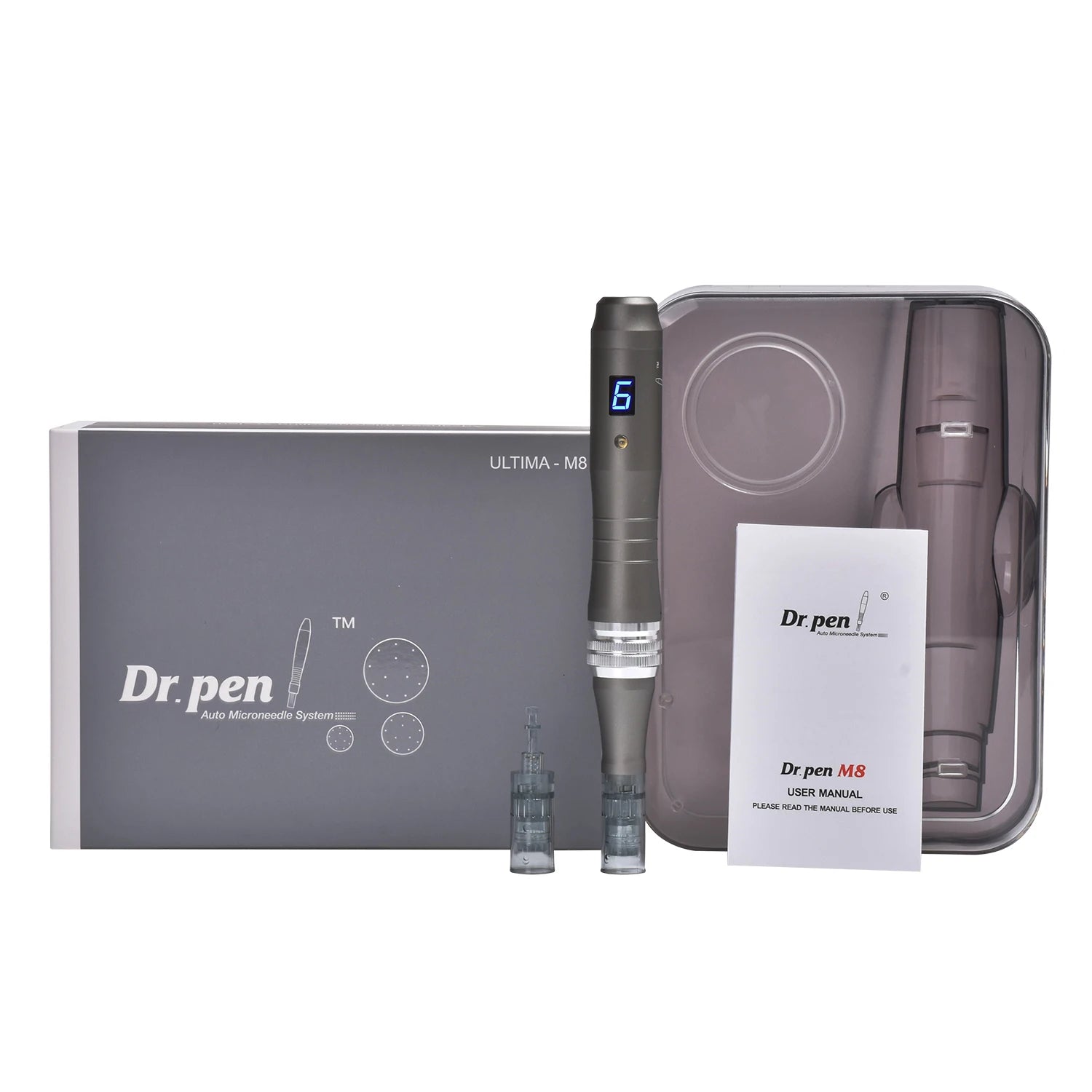 Dr pen Ultima M8 With 22 Cartridge Wireless MTS Derma Microneedle Pen Kit Professionals Use Beauty Machine Needle length 0.25 mm