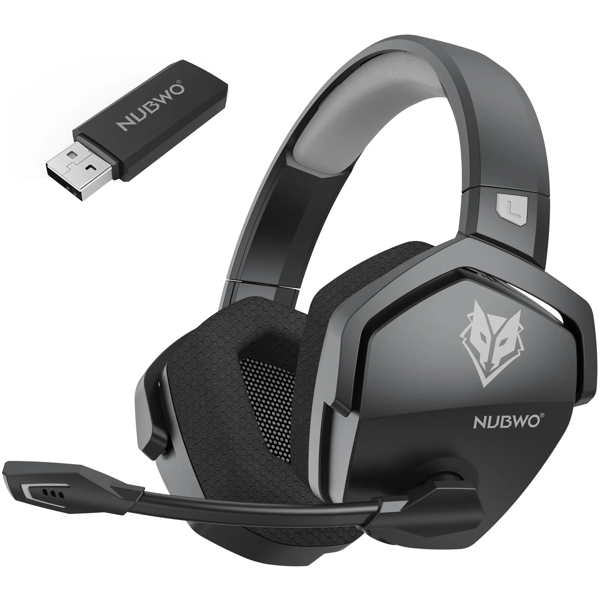 NUBWO G06 Dual Wireless Headsets Gamer 2.4GHz Bluetooth 5.3 Gaming Headphones with Microphone for PS5, PS4, PC, Mobile, Switch