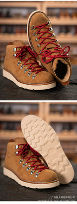 LAGIES cow leather Hiking shoes walking boots men Goodyear shoes trendy casual ankle shoes walking trekking outdoor sneakers