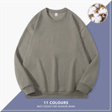 Custom Embroidery Logo Solid Sweatshirts Spring Autumn Warm Sweatshirt High Quality Men Tops Male Brand Hip Hop Pullover