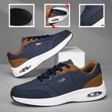 2026 New Walking Sports Shoes Leather Waterproof Casual Sports Shoes Non-slip Shock Absorption Running Shoes Men's Tennis Shoes