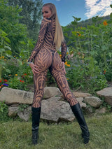 Urban Print Turtleneck Bodysuit