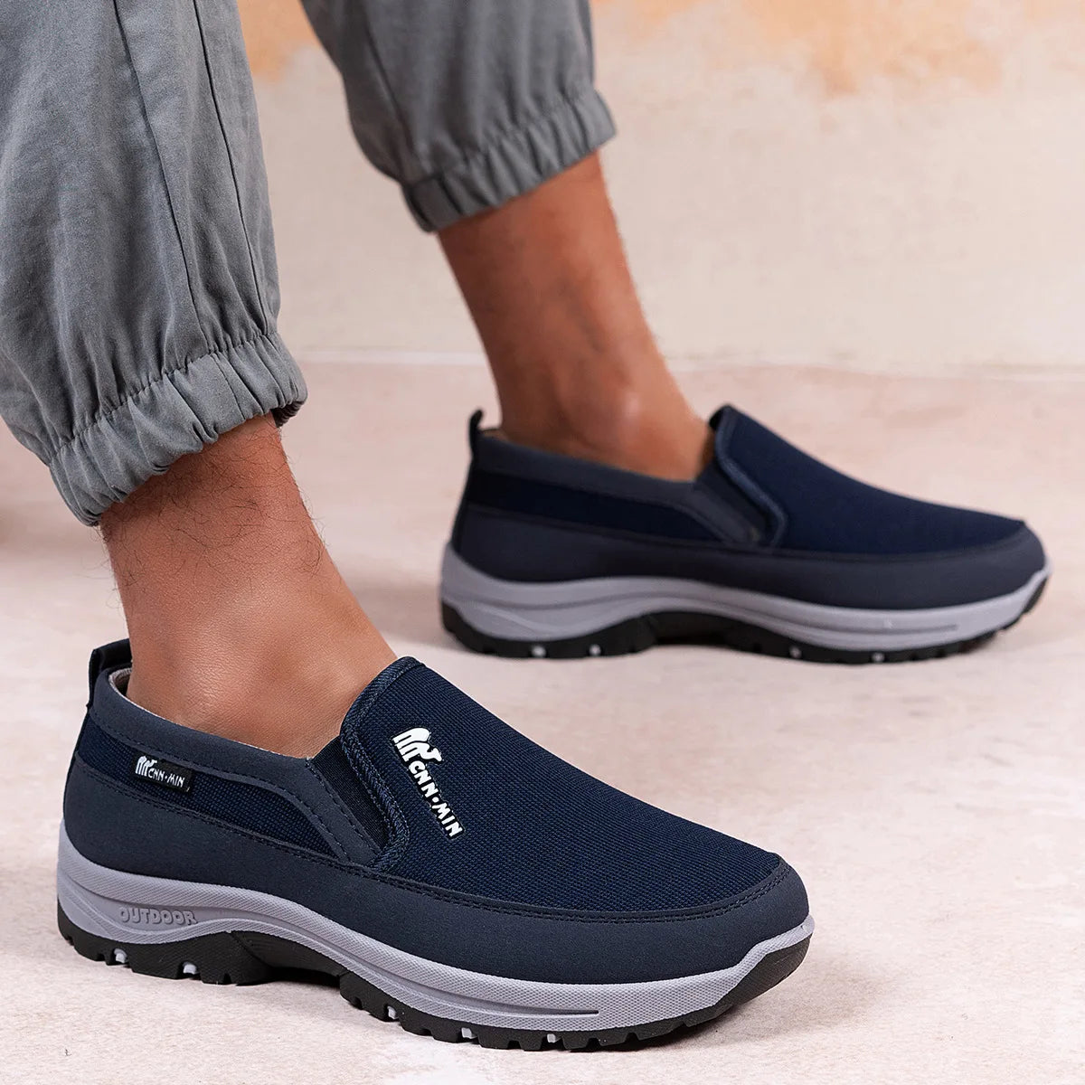 LEDP Men's Canvas Slip-On Loafers — Breathable, Non-Slip, Lightweight