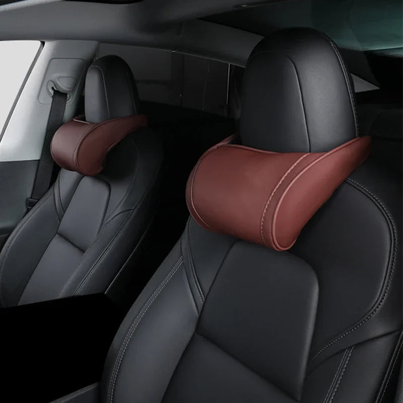 Neck Pillow Headrest Pillow Automobile Seat Neck Rest Auto Seat Head Support Pillow  Accessories suit For Tesla Model 3 Y X S