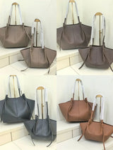 YUZEFI Women Tote Bag Solid Color Retro Minimalist Relaxation Luxury Versatile Daily Commuter Travel Large Capacity Shoulder Bag