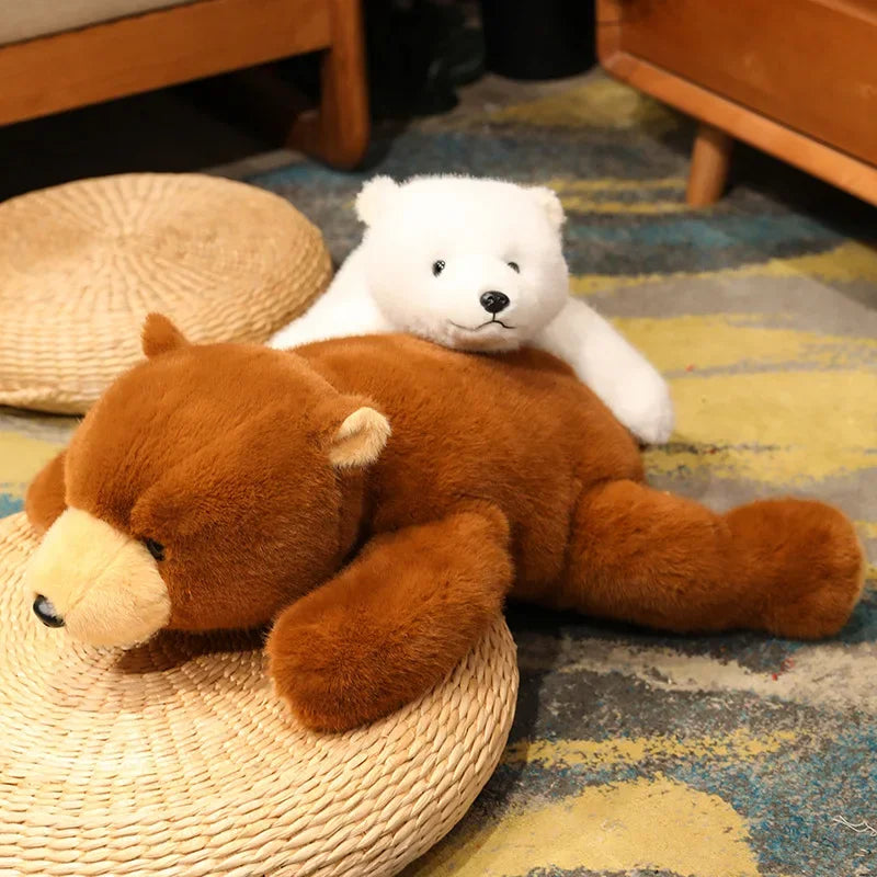 Soft Animal Plush Pillow – Bear & Panda Cuddle Doll