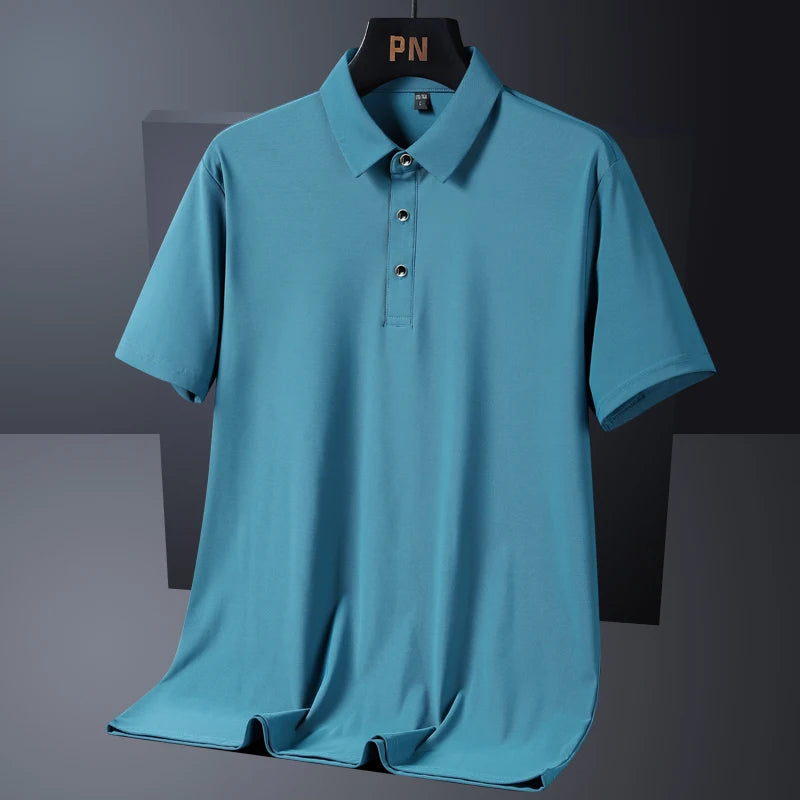 Men's Plus Size Ice Silk Polo Shirt – Quick Dry