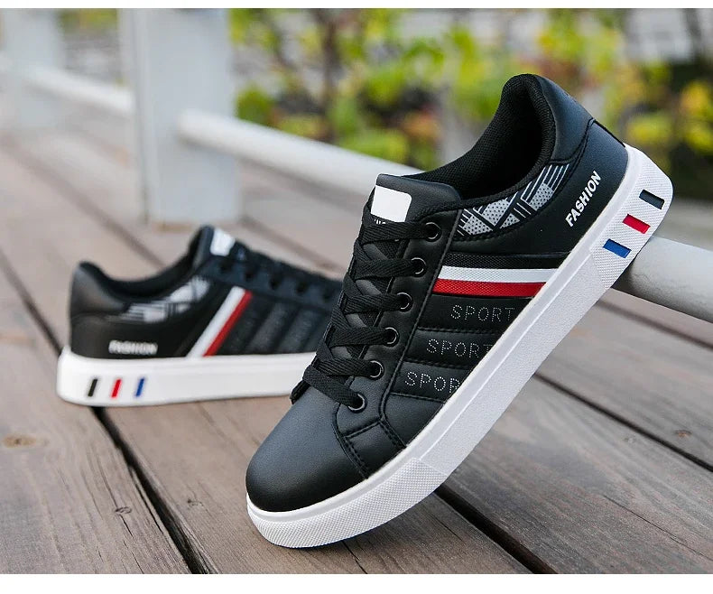 2026 Mens Casual Sneakers New Fashion Lace-up White Shoes Student Comfort Sports Plus Size Vulcanized Shoes Zapatillas De Hombre