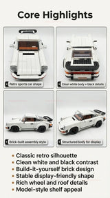 1458PCS Retro Car Building Blocks Set 2in1 Race Car Classic Car STEM Toy forTeens Adults Creative DIY Gift for  Christmas