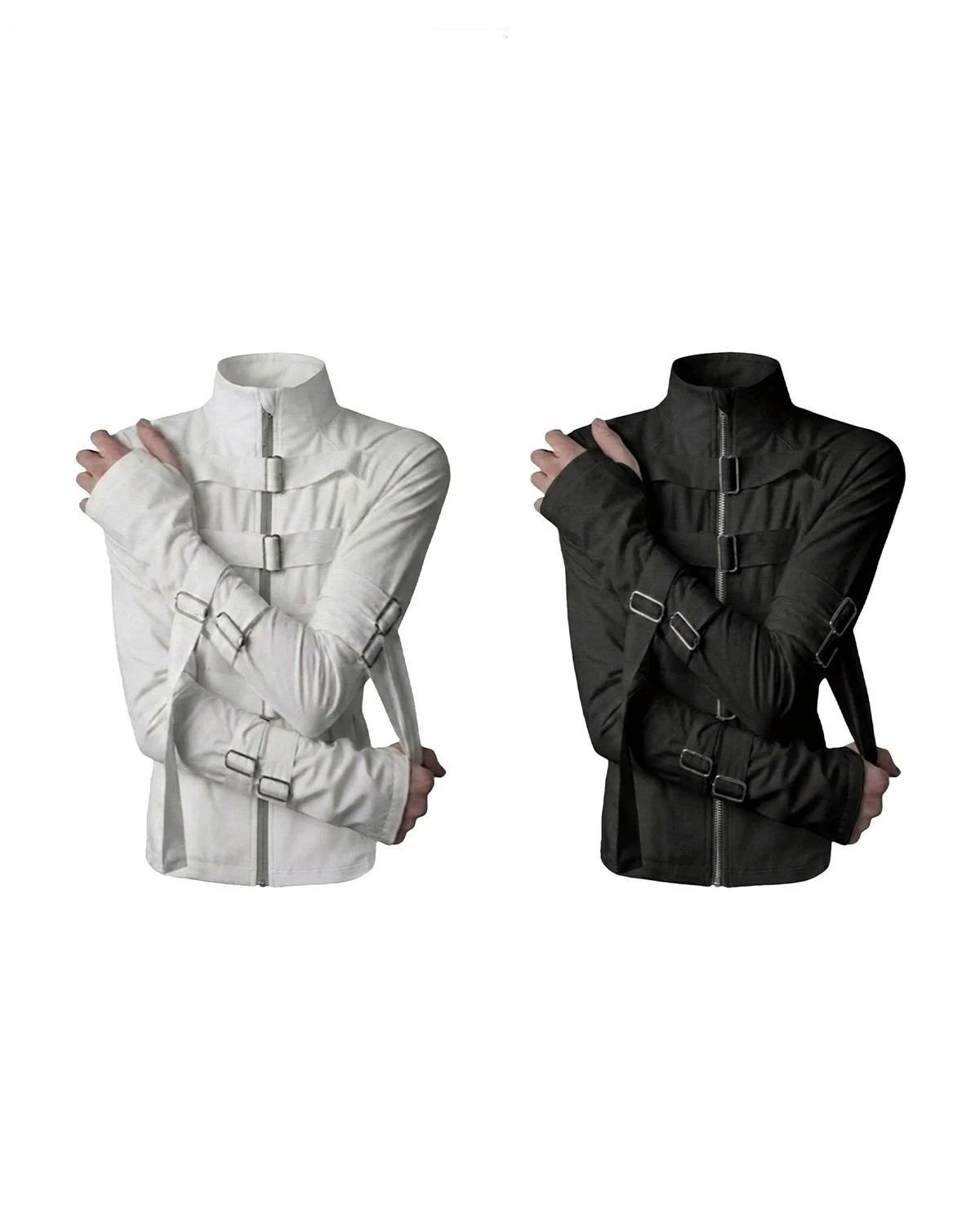 Women's Y2K Stand-Collar Buckle Jacket