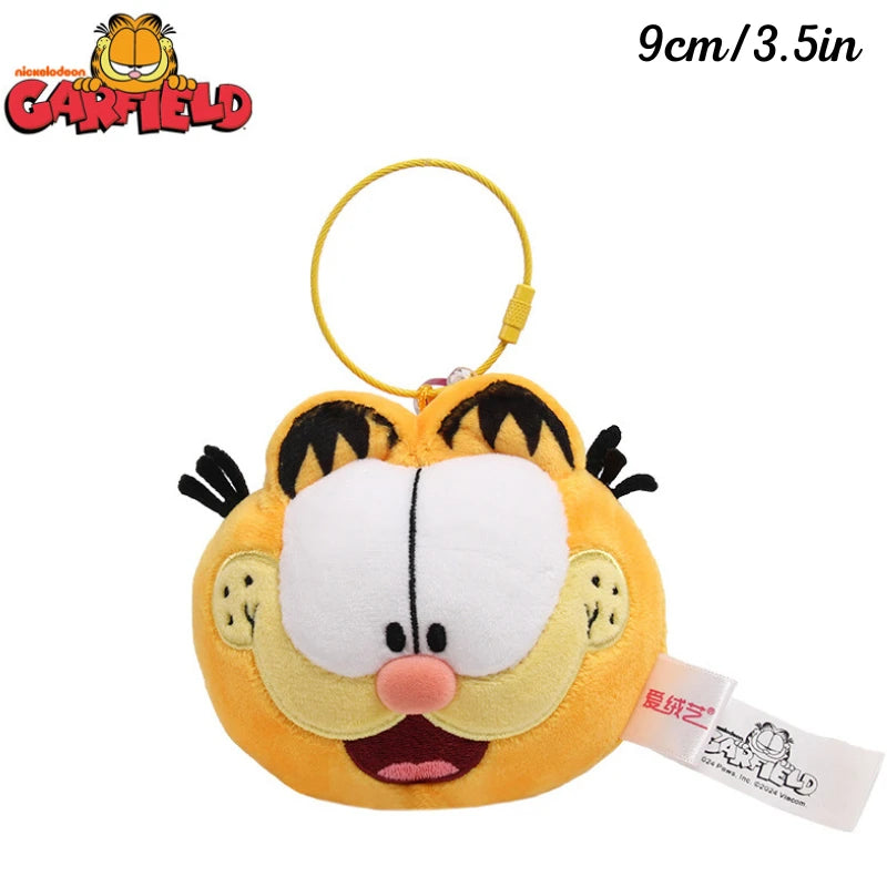 ORIGINAL Garfield Kawaii Soft Plush Toys Keychain Cute Cats Anime Stuffed Animals Peluche Doll Pendants Birthdays Gifts For Kids