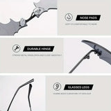 Bat Wing Rimless Sunglasses – Gothic Party Eyewear