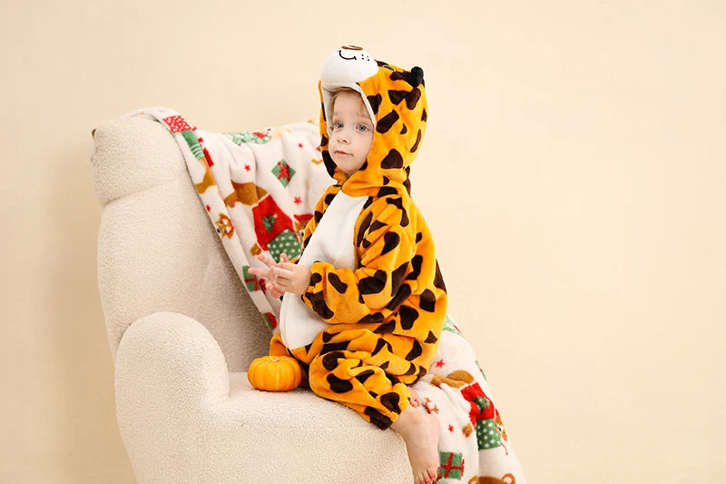 Plush Hooded Baby Winter Romper