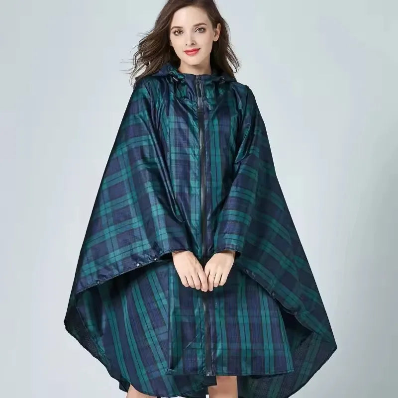 Women's Oversized Waterproof Rain Poncho – Windproof