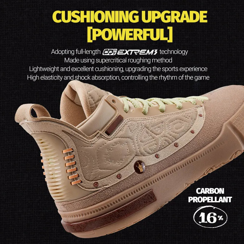 361 Degrees Joker 1 GT PE Men Basketball Shoes Trendy Leather Breathable Shock-Absorbing Wear-resistant Male Sneakers 672511116