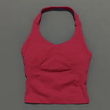 Impact Seamless Halter Longline Gym Top with Built-in Bra