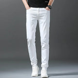 Men's Slim-Fit Cotton Jeans – Crisp White