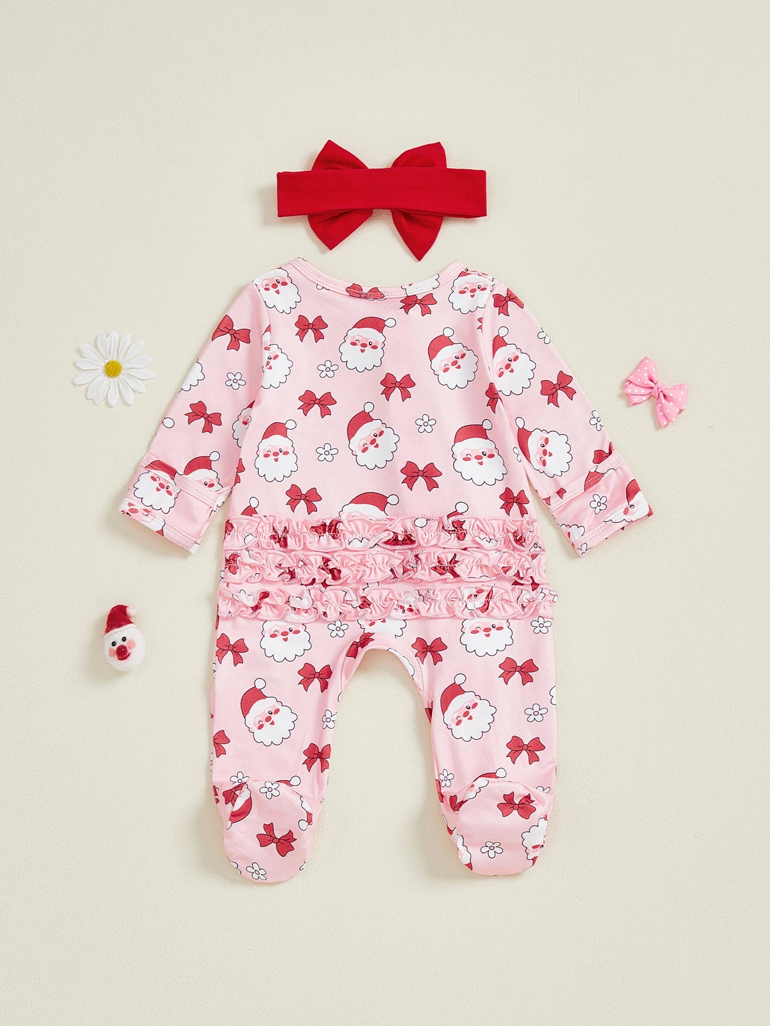 Baby Reindeer Christmas Romper Set
