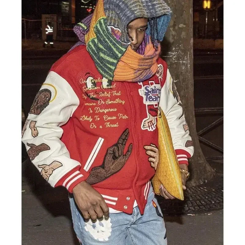 Trendy Embroidered Baseball Jacket