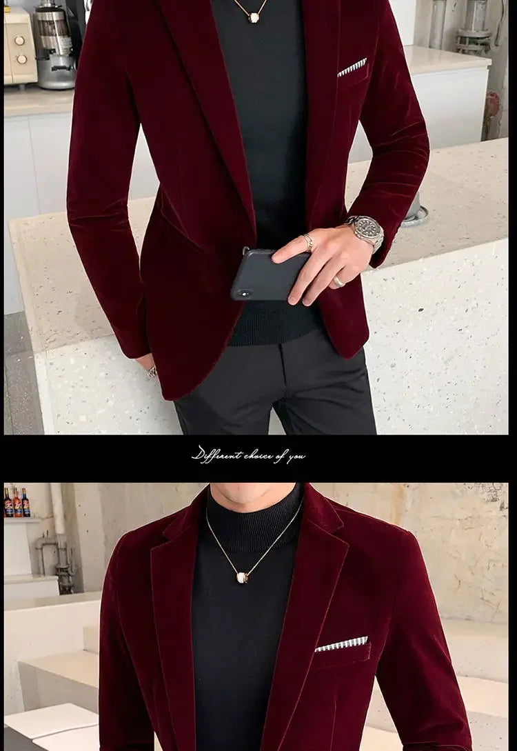 Men’s Slim-Fit Corduroy Blazer