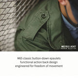 Maden Retro M65 Field Jacket – Men's Green Cotton Windbreaker