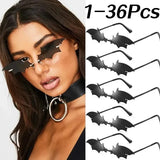 Bat Wing Rimless Sunglasses – Gothic Party Eyewear