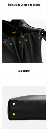 2026 large Genuine leather shoulder bag armpit top layer cowhide large capacity women's commuting high-end tote bag