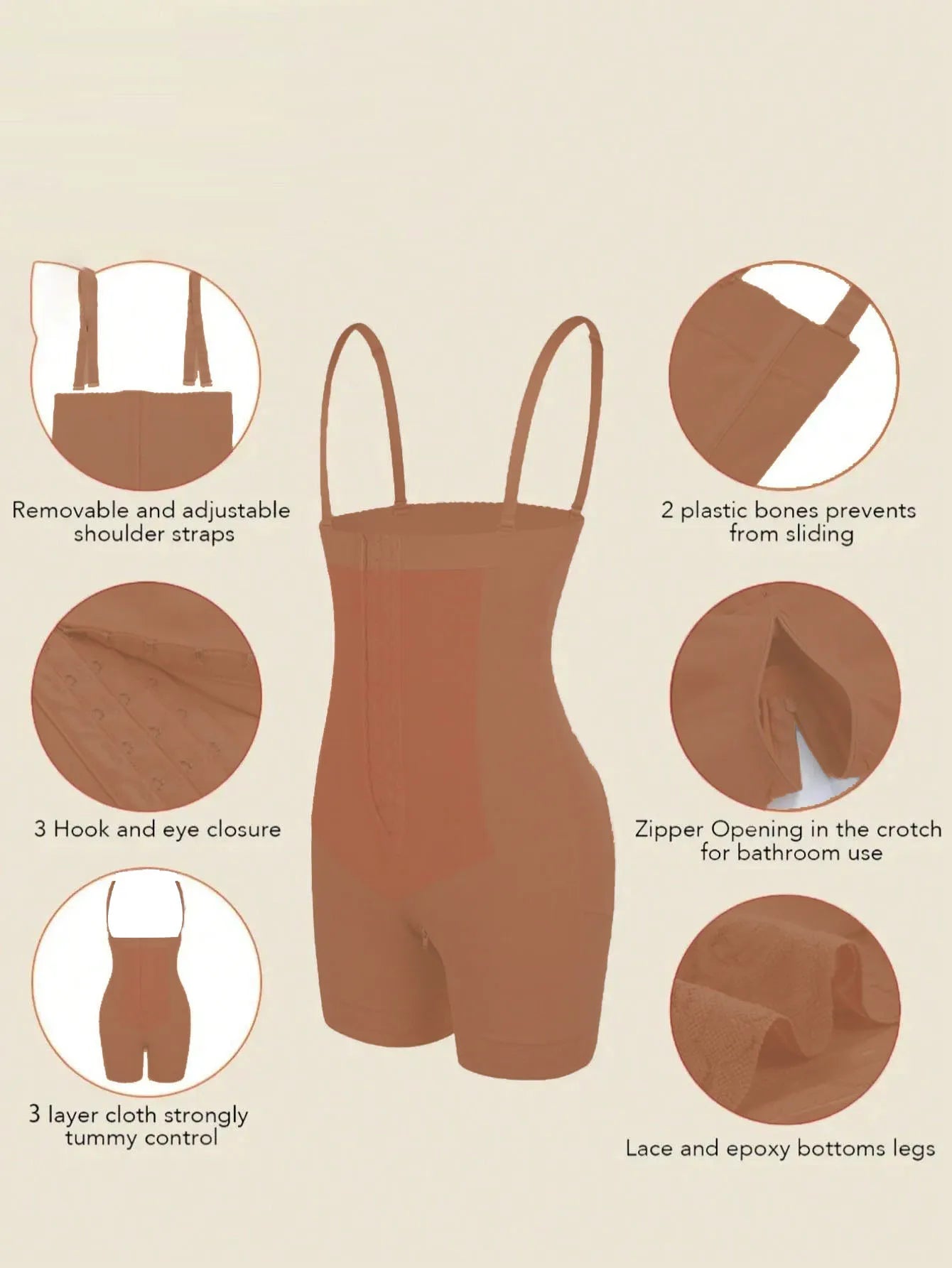 FeelinGirl Women’s Tummy Control Faja – Post-Surgery Compression Body Shaper