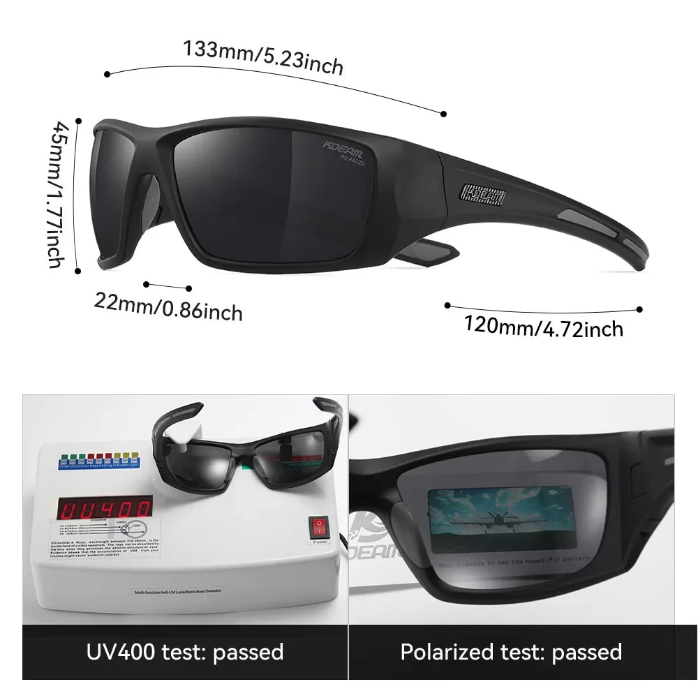 KDEAM New Polarized Fishing Sunglasses TR90 Frame Comfortable Anti slip Design Outdoor Fashion Sports Glasses Men Women Goggles