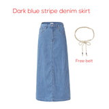 Women's Cotton Denim Midi Skirt | Spring 2026
