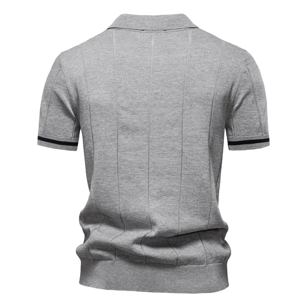AIOPESON Men's Slim Fit Zipper Polo Shirt | Sport & Office