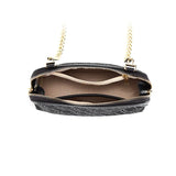 Letter Printed Suede-Style Luxury Chain Shoulder Bag