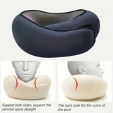 1 pc Ergonomic U-Shaped Travel Pillow – Soft, Durable Neck Support for Airplanes, Trains,  Cars & Office Naps – Portable Pillow