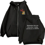 Blame John Meme Oversized Zip-Up Hoodie