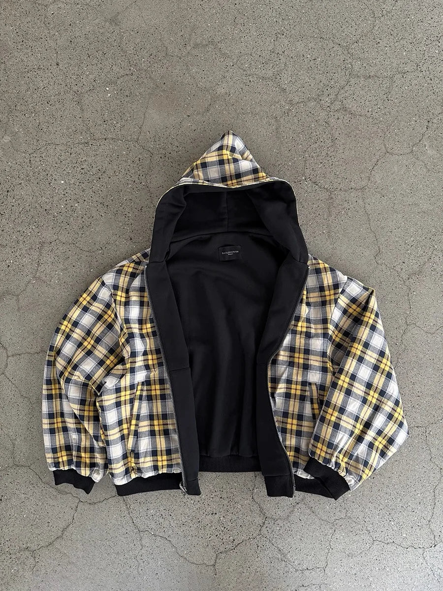 Korean Dark Simple Wear on Both Sides Zip Up Sweatshirts New Popular Necessary Breathable Solid Long-Sleeves Aesthetic Clothes