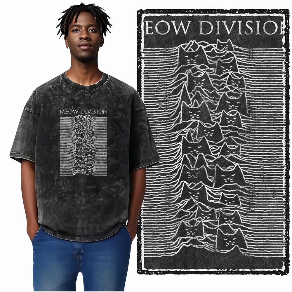 DB Cat Acid-Washed Graphic Tee