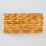 Nilerun Brand Fashion Vintage Retro Hard Wood Rattan Straw Evening Purse Wallet Unique Handmade Natural Bamboo Root Clutch Bag
